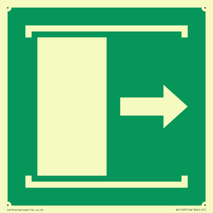 E033 safe condition door slides right to open